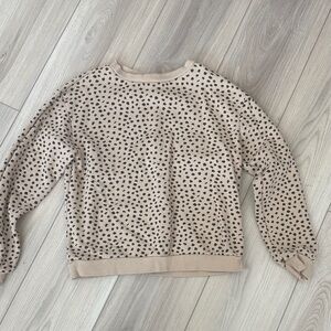 H&M Tan and Black Polka Dot Kids Sweatshirt